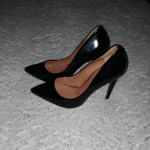 Candie's  Black Court shoes 6  shiny patent Casonic Black - Picture 4 of 7